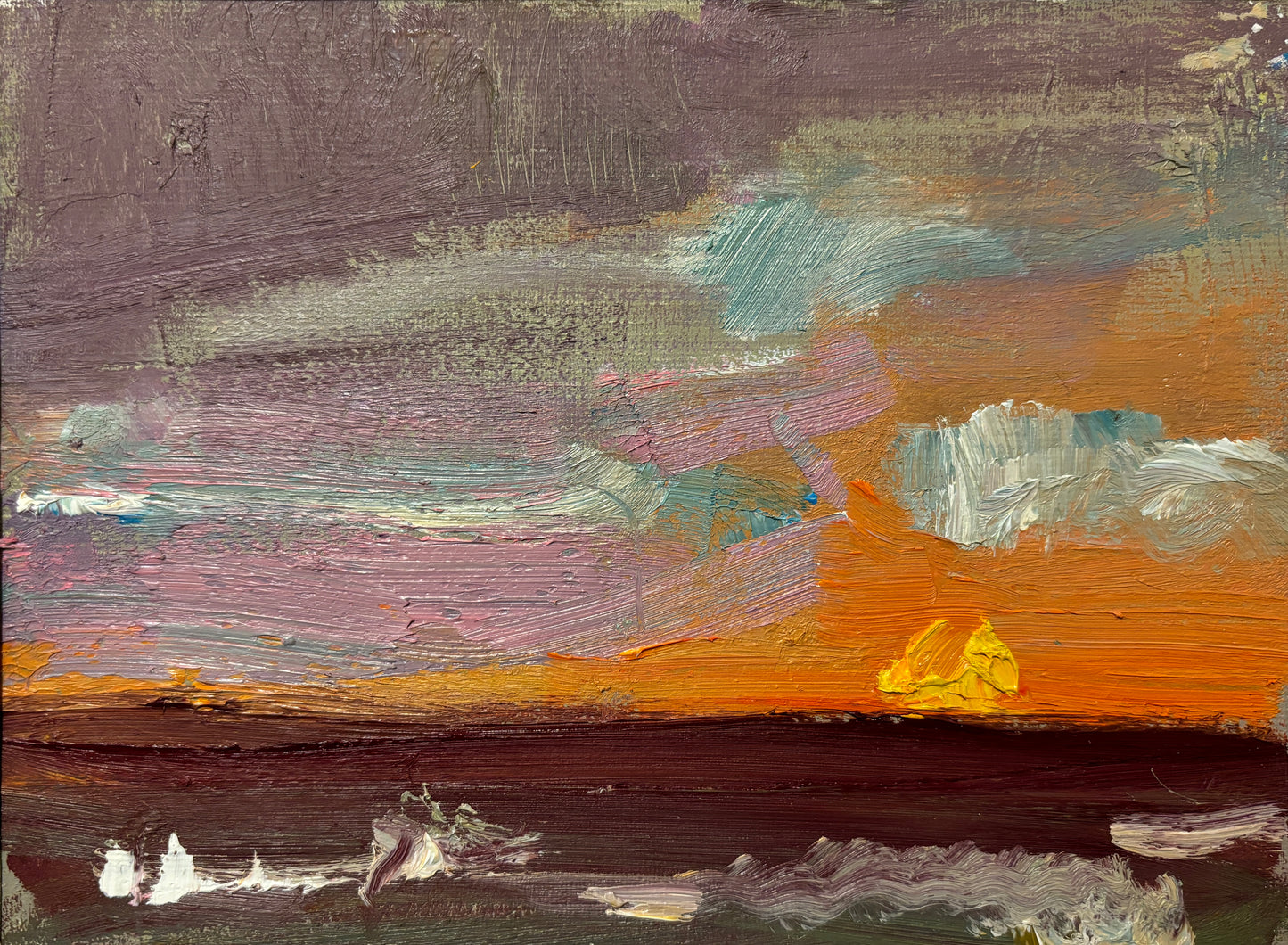 Orange Immersion. Triptych