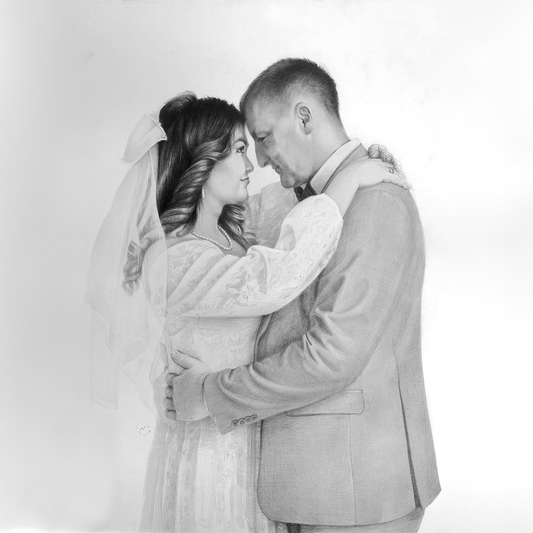 Custom Couple Portrait – Graphite