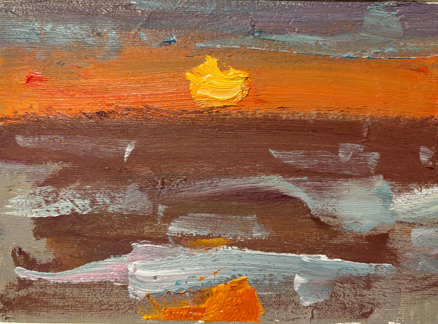 Orange Immersion. Triptych