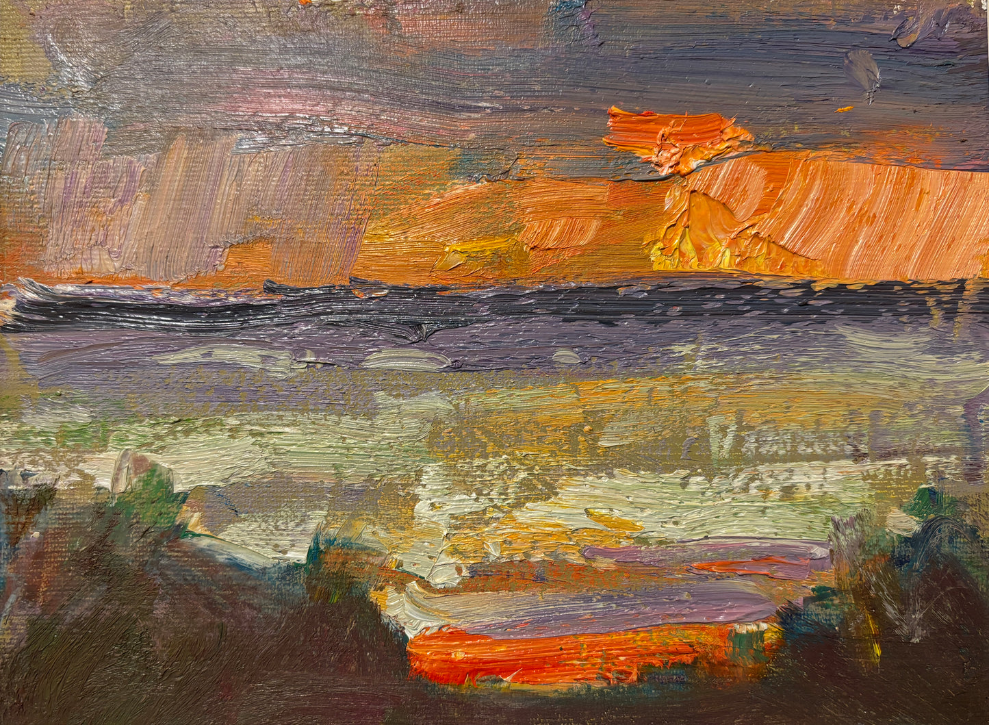 Orange Immersion. Triptych