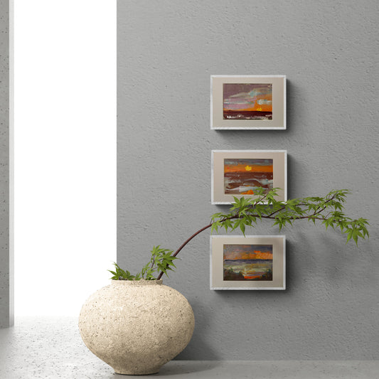Orange Immersion. Triptych