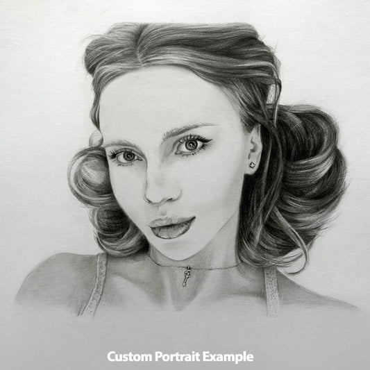 Custom Individual Portrait from Your Photo (Graphite Pencil)  #003